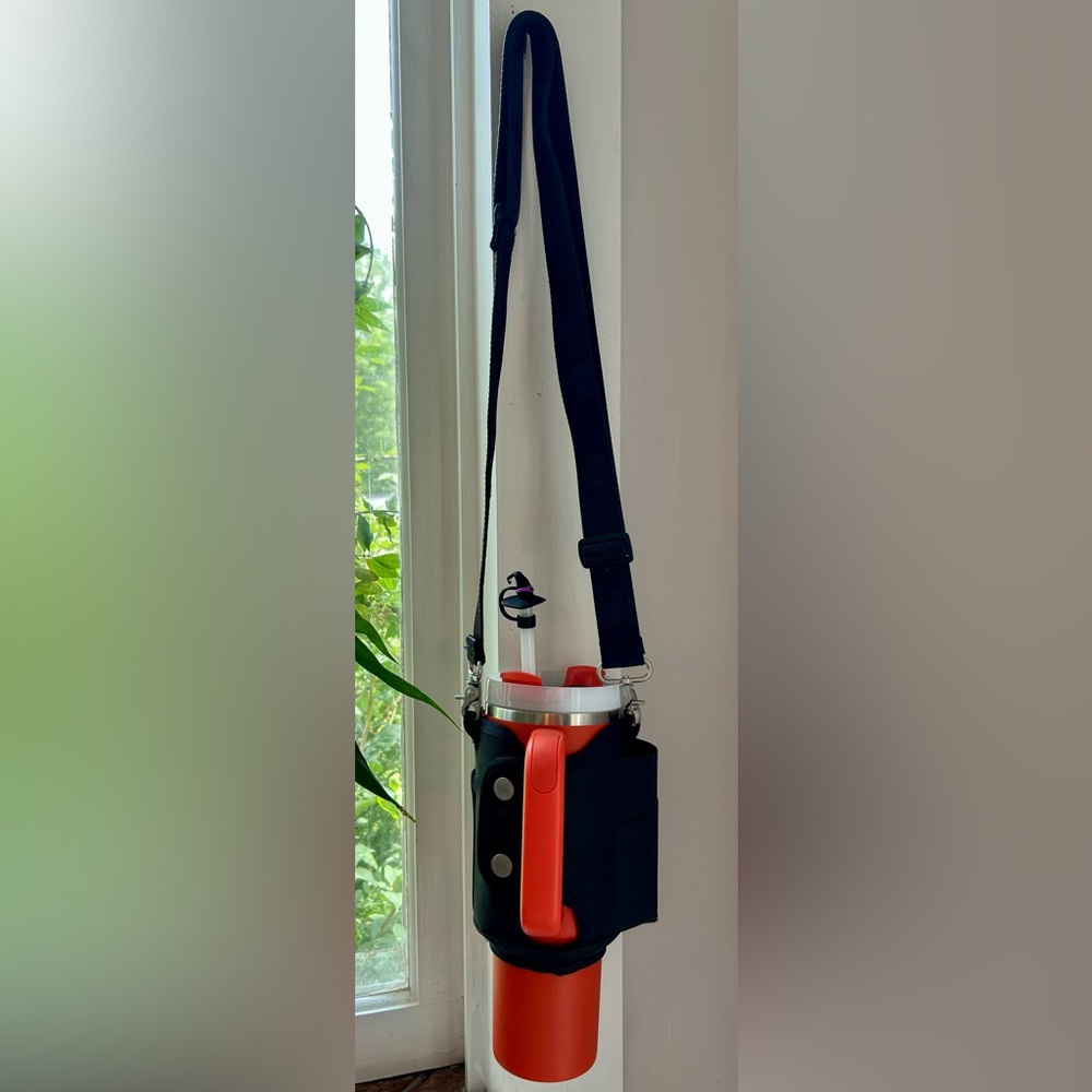 Stanley 40 oz Tigerlily Plum Cup with THE ALL DAY 40 OZ QUENCHER CARRY-ALL.